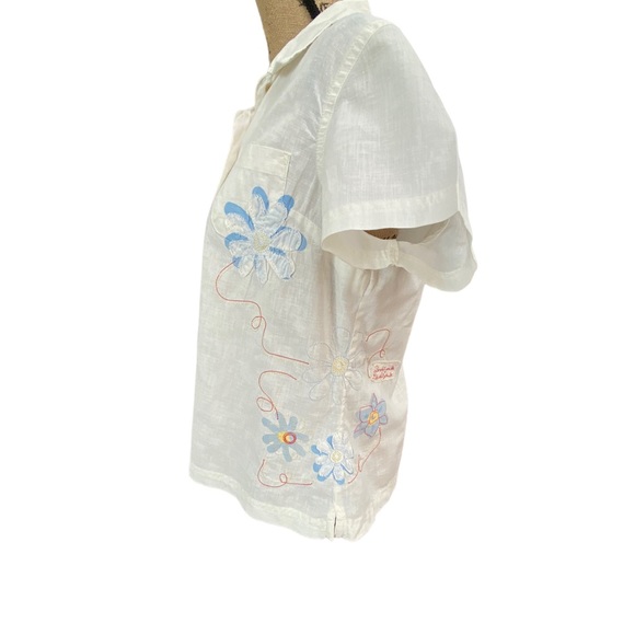 Life is Good Embroidered Linen Shirt - Picture 2 of 9
